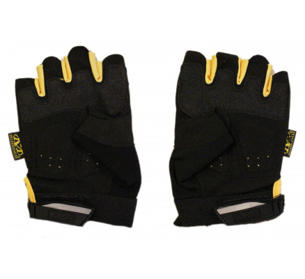 Черно-желтые велосипедные перчатки