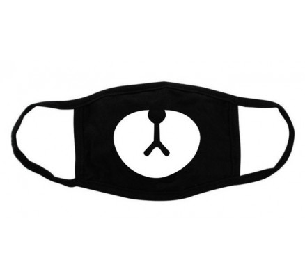 Черная защитная маска с принтом мордочки, 3 шт.