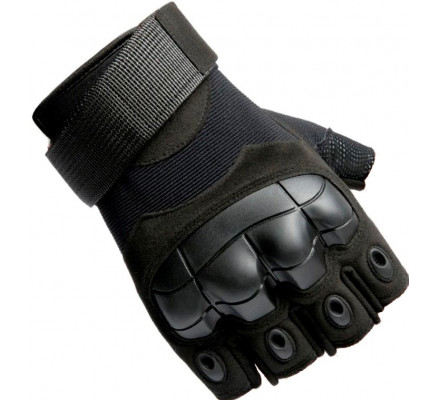 Тактические черные перчатки без пальцев GVQX-003