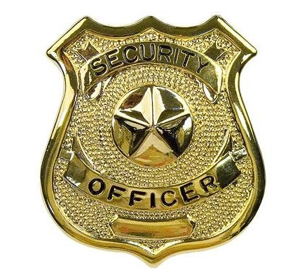 Значок SECURITY OFFICER золотой 1905