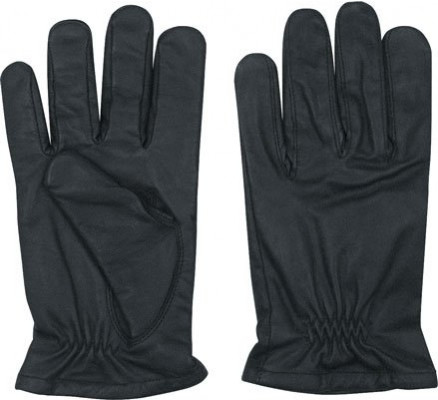 Кожаные черные перчатки 3467