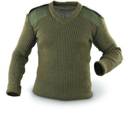 Акриловый оливковый свитер 6345