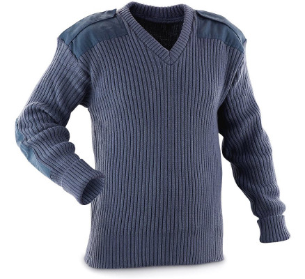 Акриловый синий свитер 6345