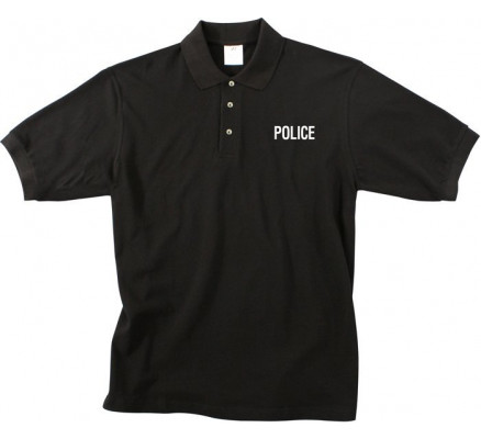 Черная футболка поло POLICE 7698