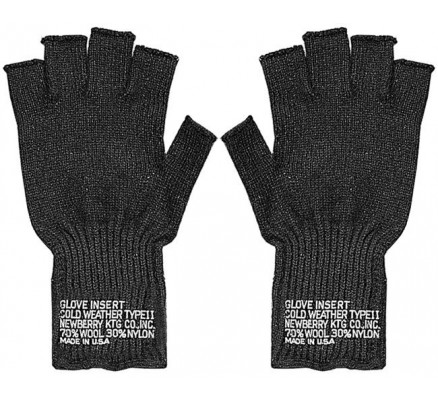 Перчатки без пальцев черные 8411