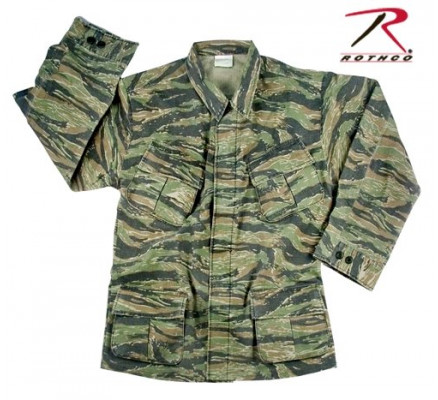 Винтажная рубашка VIETNAM тигровый камуфляж 4621