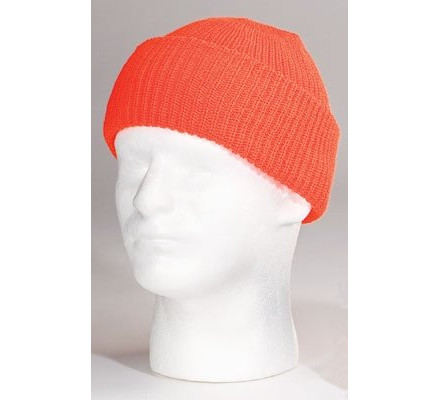 Яркая оранжевая акриловая шапка 5465