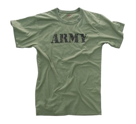 Винтажная оливковая футболка ARMY 66400