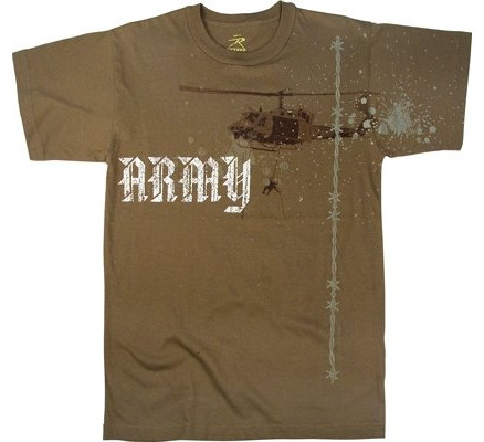 Винтажная коричневая футболка ARMY 66800