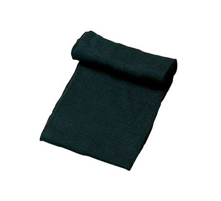 Шерстяной черный шарф 8421