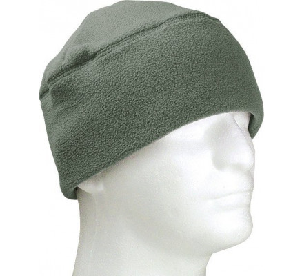 Легкая флисовая шапка зеленая 8460