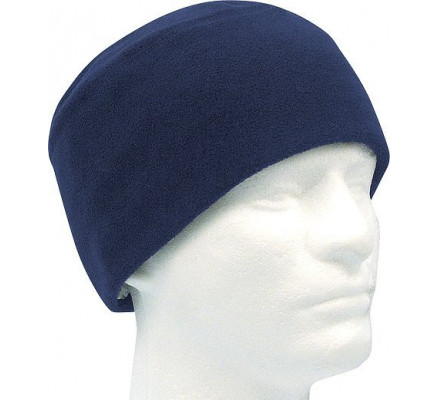 Легкая флисовая шапка синяя 8460