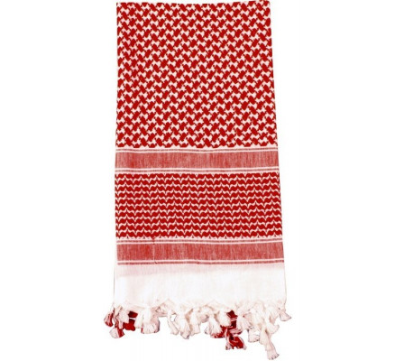 Пустынный шарф Шемаг красный-белый 8537