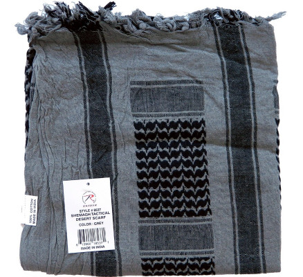 Пустынный шарф Шемаг серый 8537