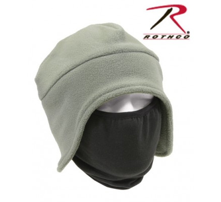Зеленая флисовая шапка-маска 8944