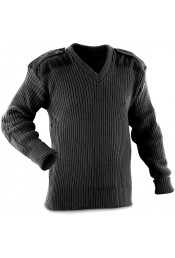 Акриловый черный свитер 6345