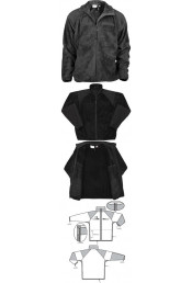 Флисовая черная куртка 9739