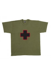 Оливковая футболка с крестом 60170